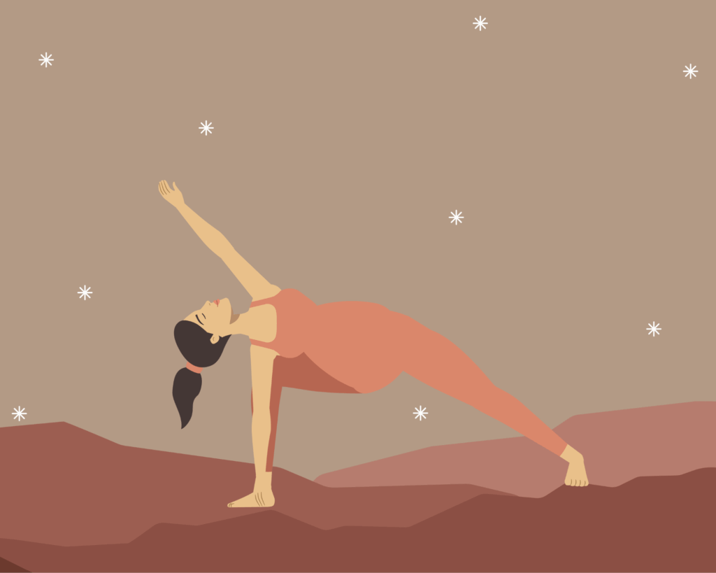 Femme pratiquant le yoga